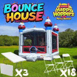 Bounce House Package ( includes 3 tables and 18 chairs)