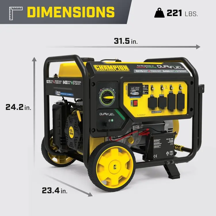 Champion Generator 7500 W (full tank)