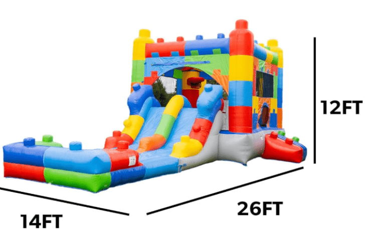 Lego Bounce/Dual Lane Water Slide